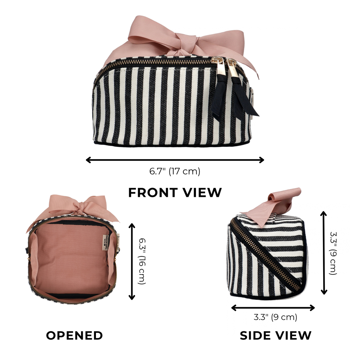 Petite Accordion Makeup Case – Striped