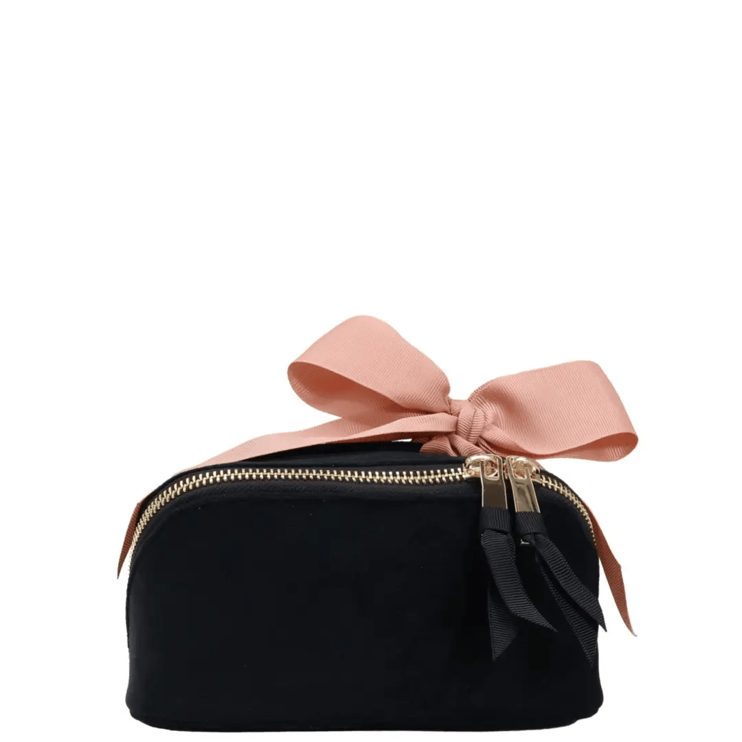 Petite Accordion Makeup Case – Eco Velvet – Jetset Black