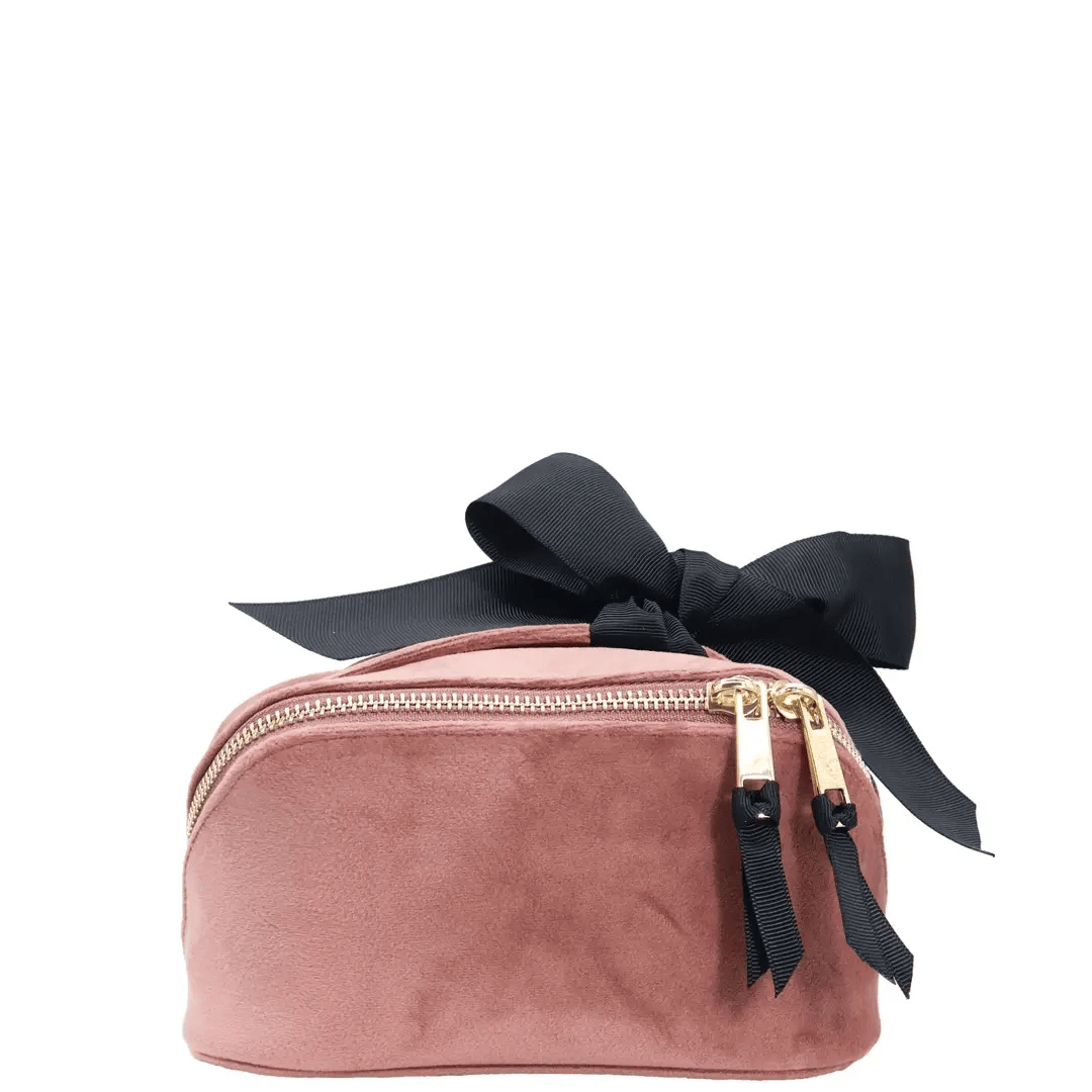 Petite Accordion Makeup Case – Eco Velvet – Blush Pink
