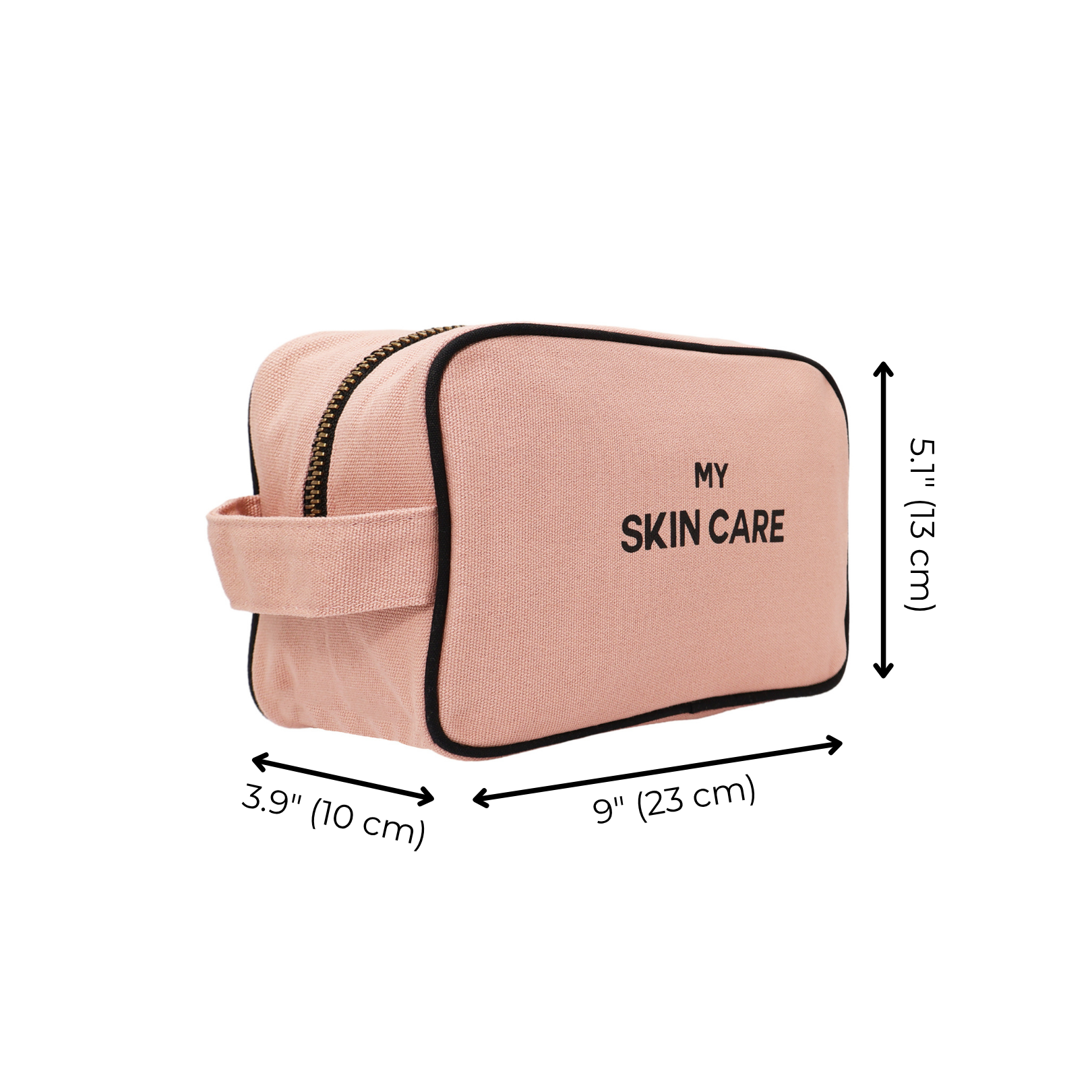 My Skin Care - Organizing Pouch w Black Piping – Pink/Blush pink skincare travel pouch by Bag-all