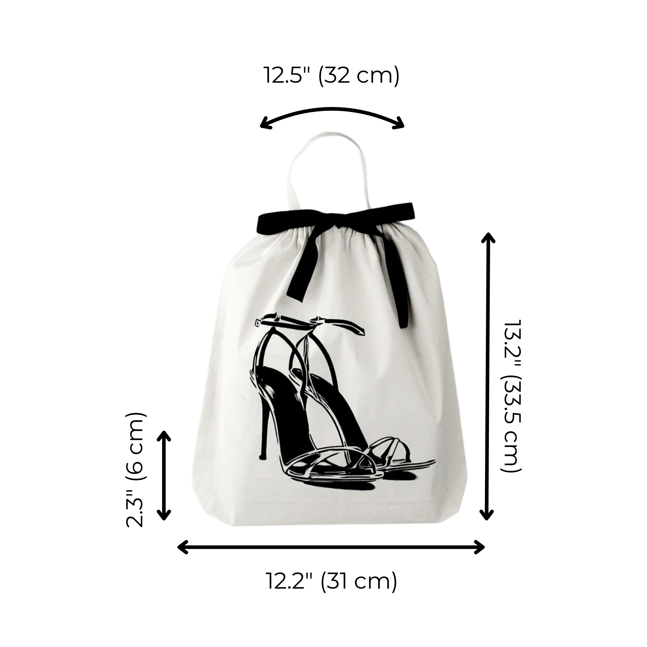 High Heel Sandal Shoe Bag, Cream | Bag-all