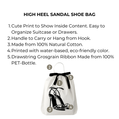 High Heel Sandal Shoe Bag, Cream | Bag-all