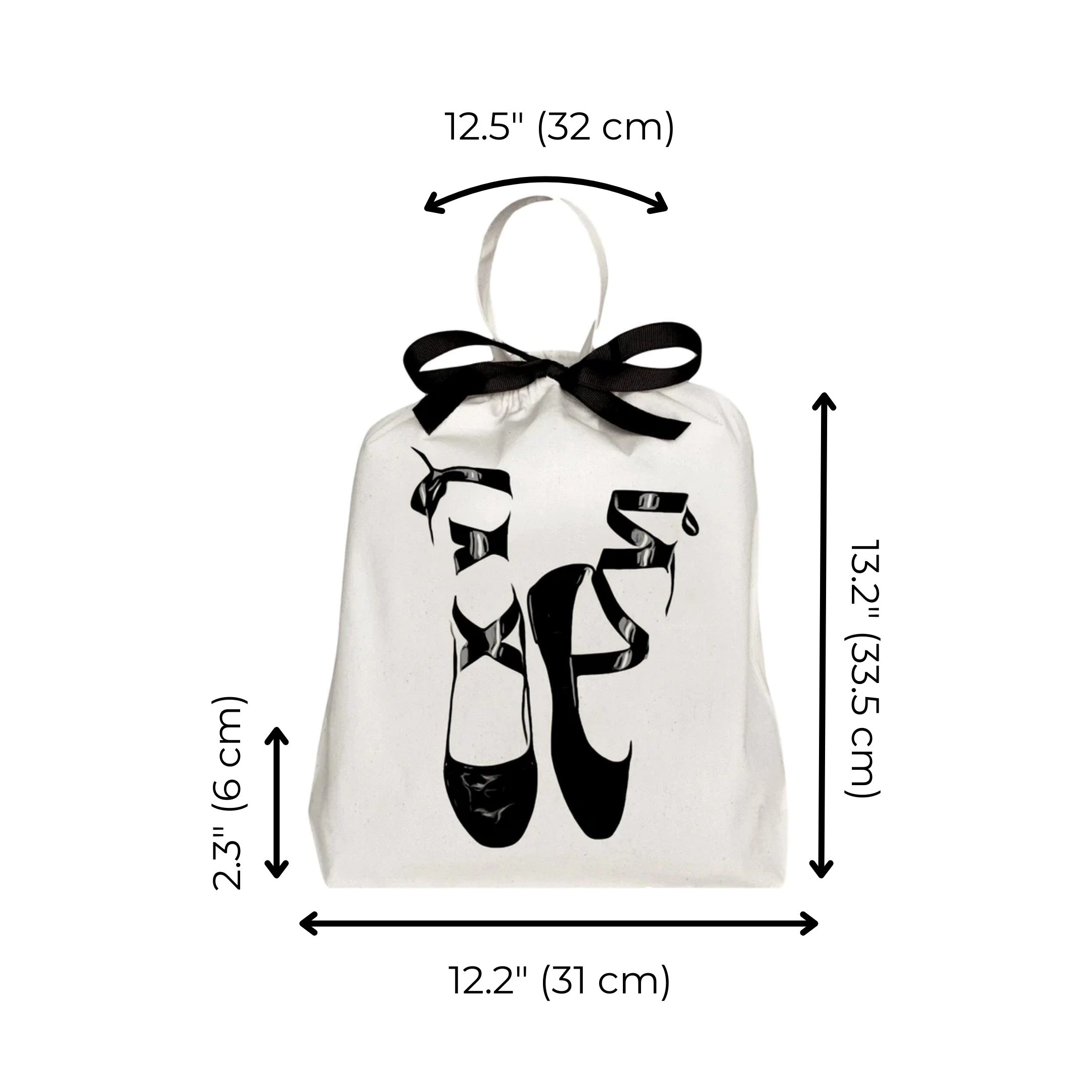 Pointe Ballerina Shoe Bag, Cream | Bag-all