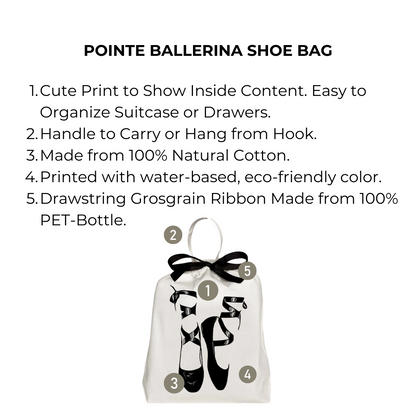 Pointe Ballerina Shoe Bag, Cream | Bag-all