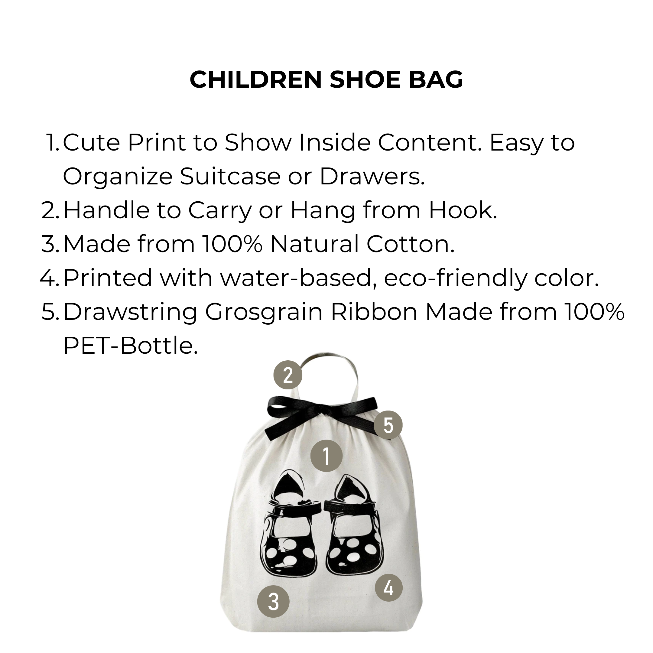 Children Shoe Bag, Cream | Bag-all