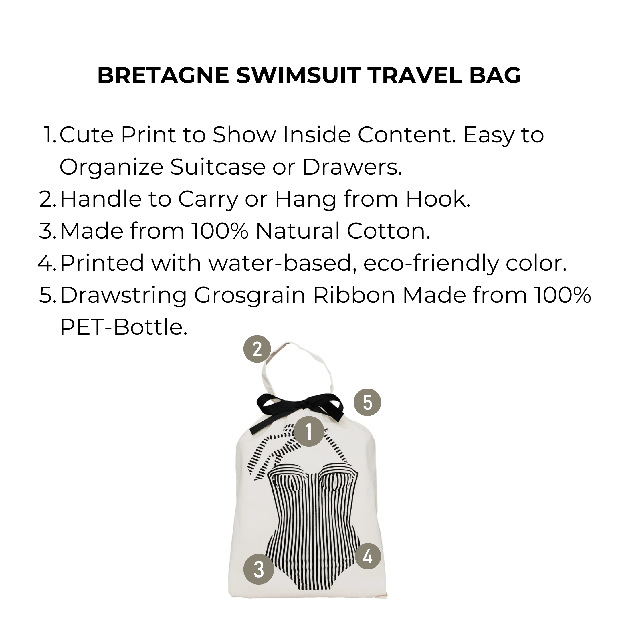 Bretagne Swimsuit Travel Bag, Cream | Bag-all
