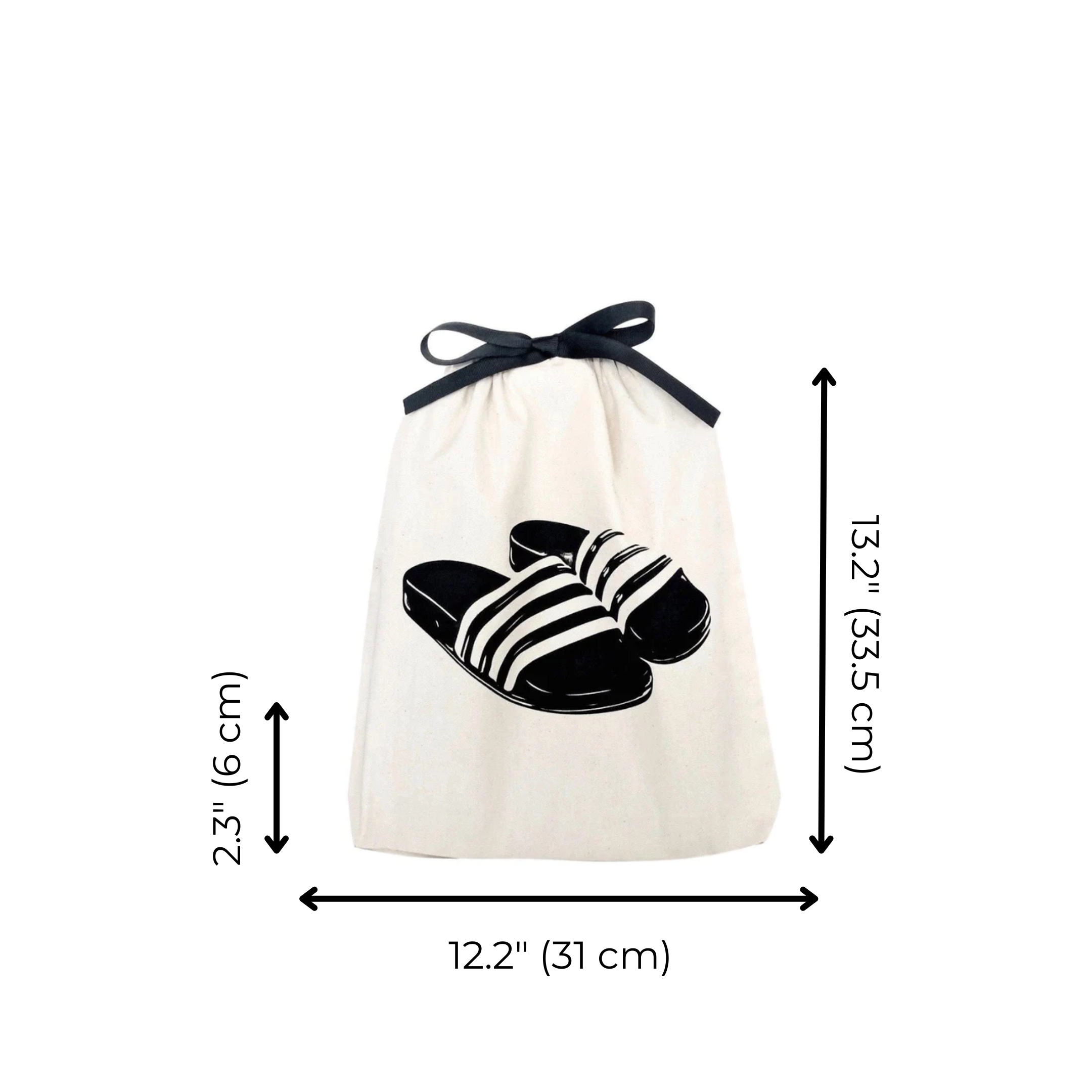 Slides Sandal Shoe Bag, Cream | Bag-all
