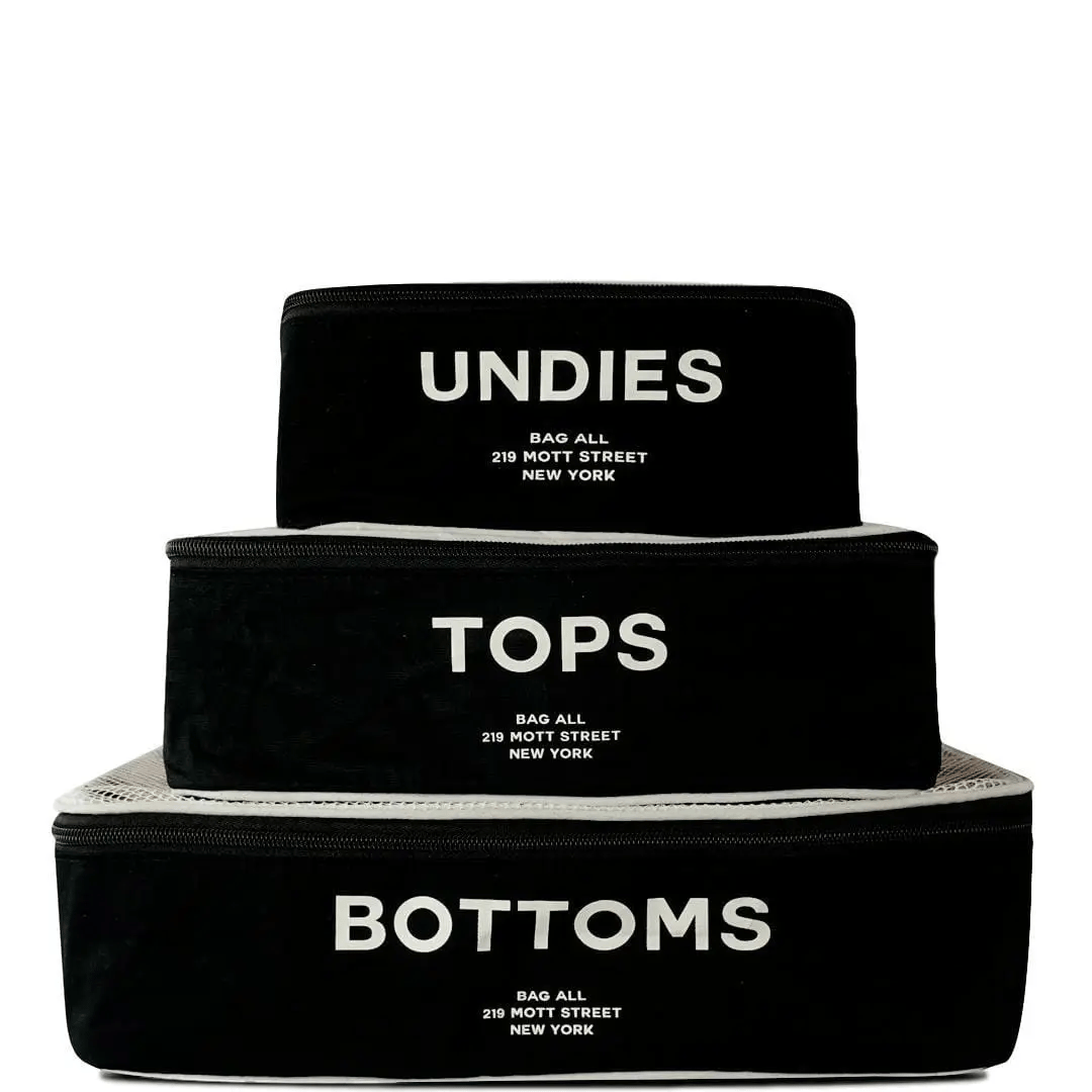 Melhores cubos de organização, conjunto de 3 – Preto
