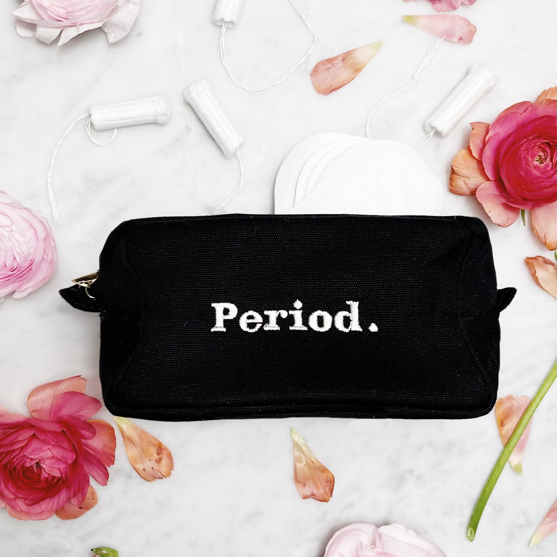 Stylish Sanitary Pouch, Black | Bag-all