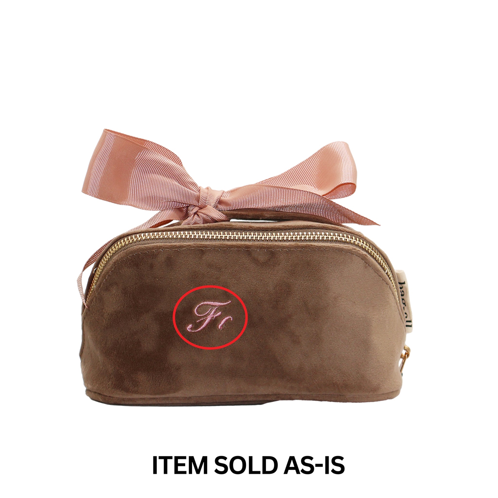 SALES BIN - Petite Accordion Makeup Case – Eco Velvet – Espresso Brown
