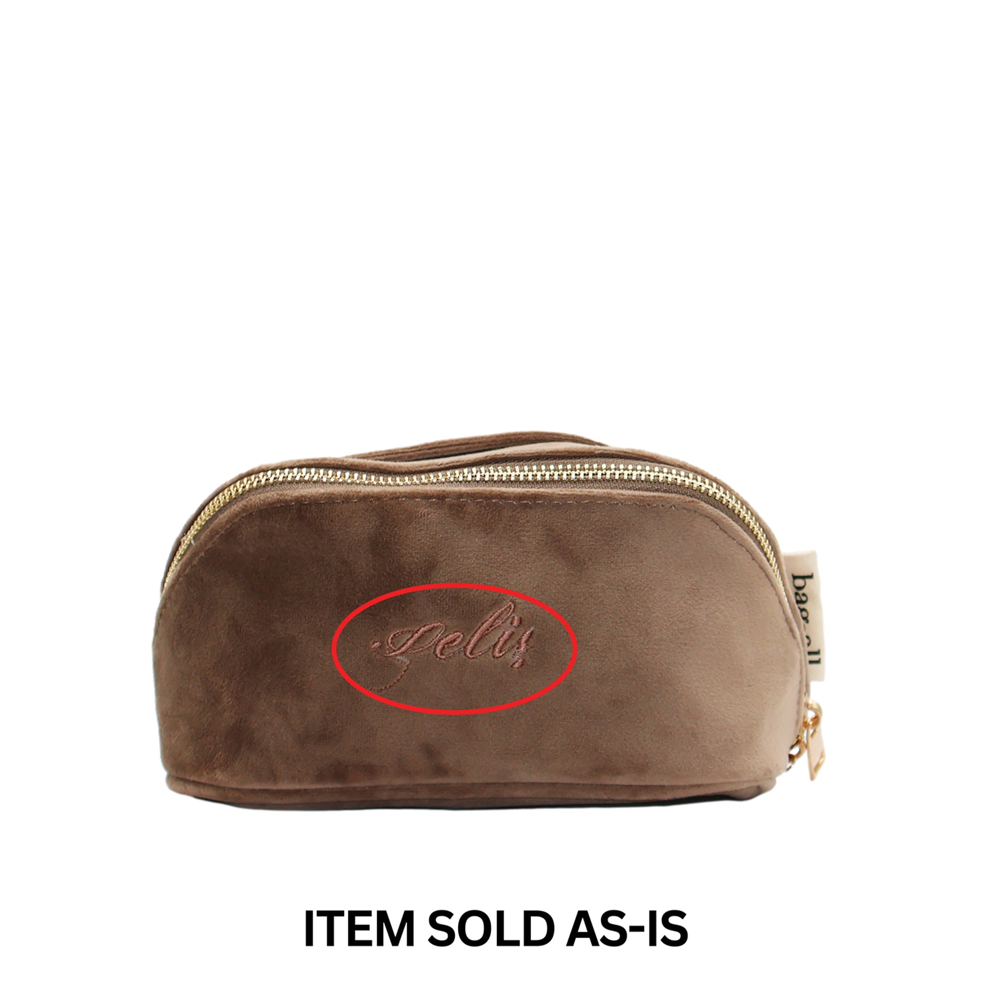 SALES BIN - Petite Accordion Makeup Case – Eco Velvet – Espresso Brown