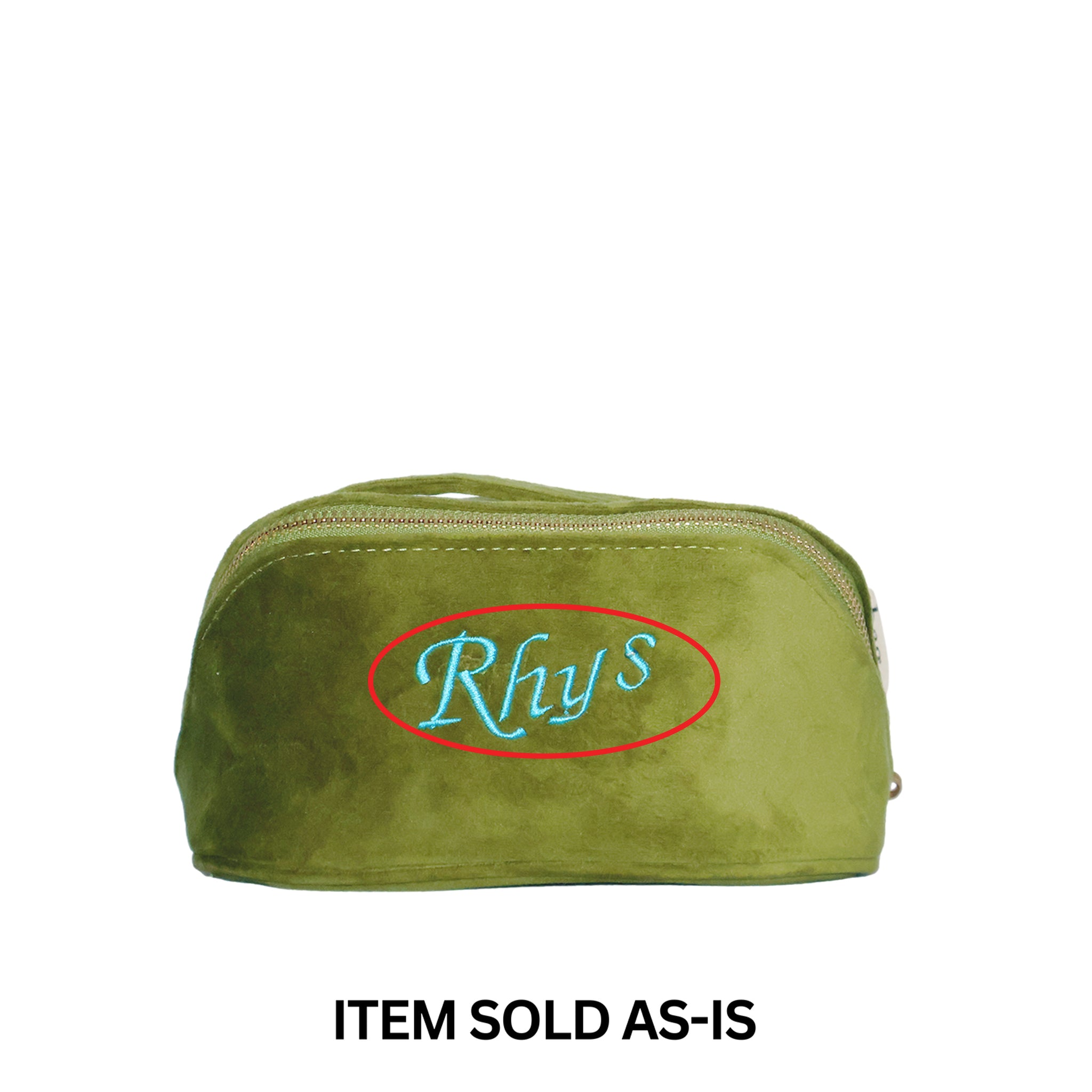 SALES BIN - Petite Accordion Makeup Case – Eco Velvet – Matcha Green