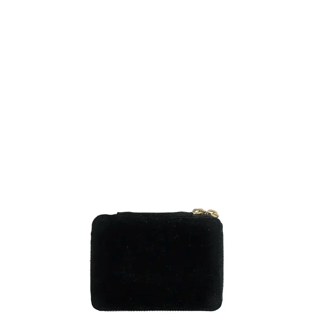 Black Bag-all pill box with daily insert and gold zipper for organized medicine storage and easy access on the go