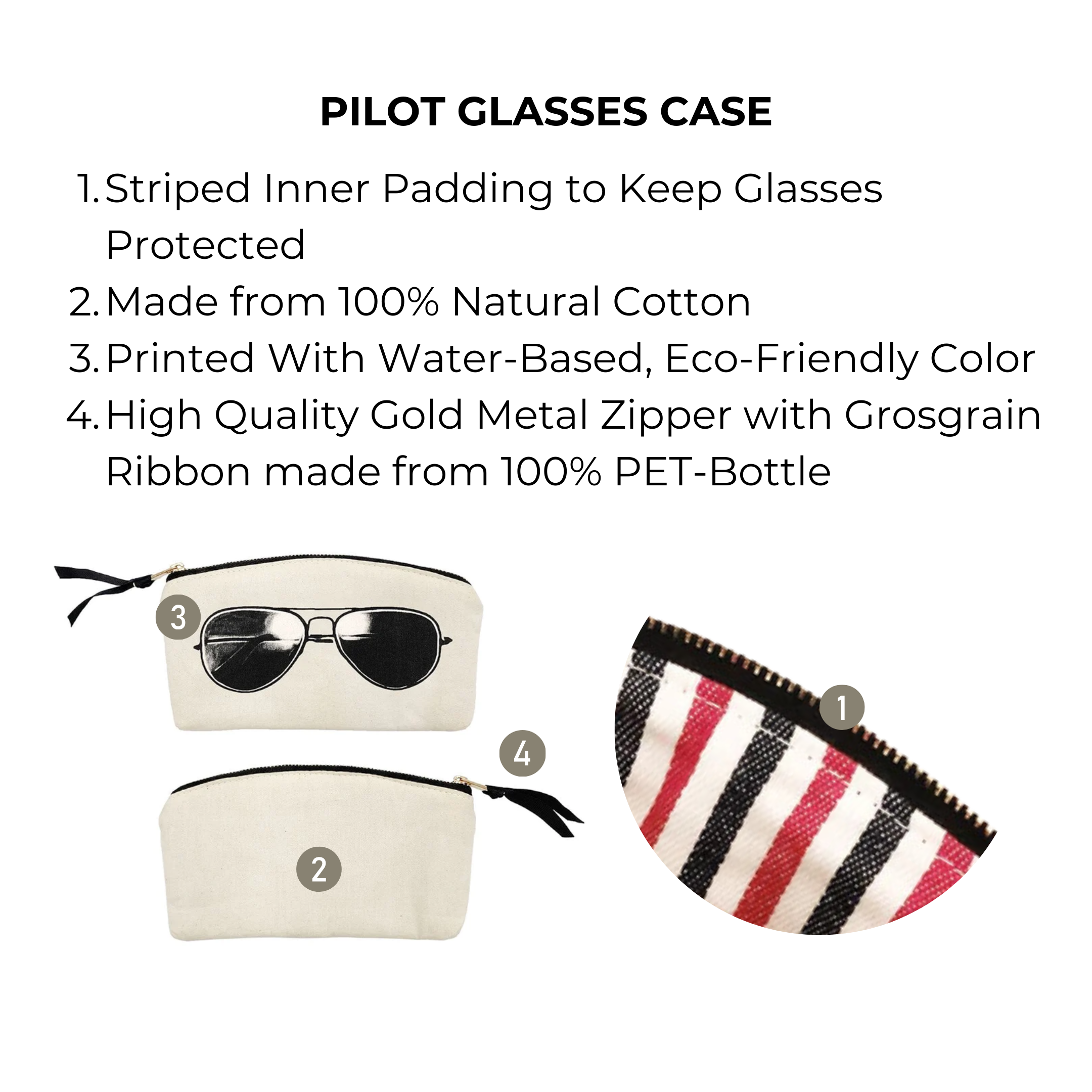 Pilot Glasses Case, Cream | Bag-all