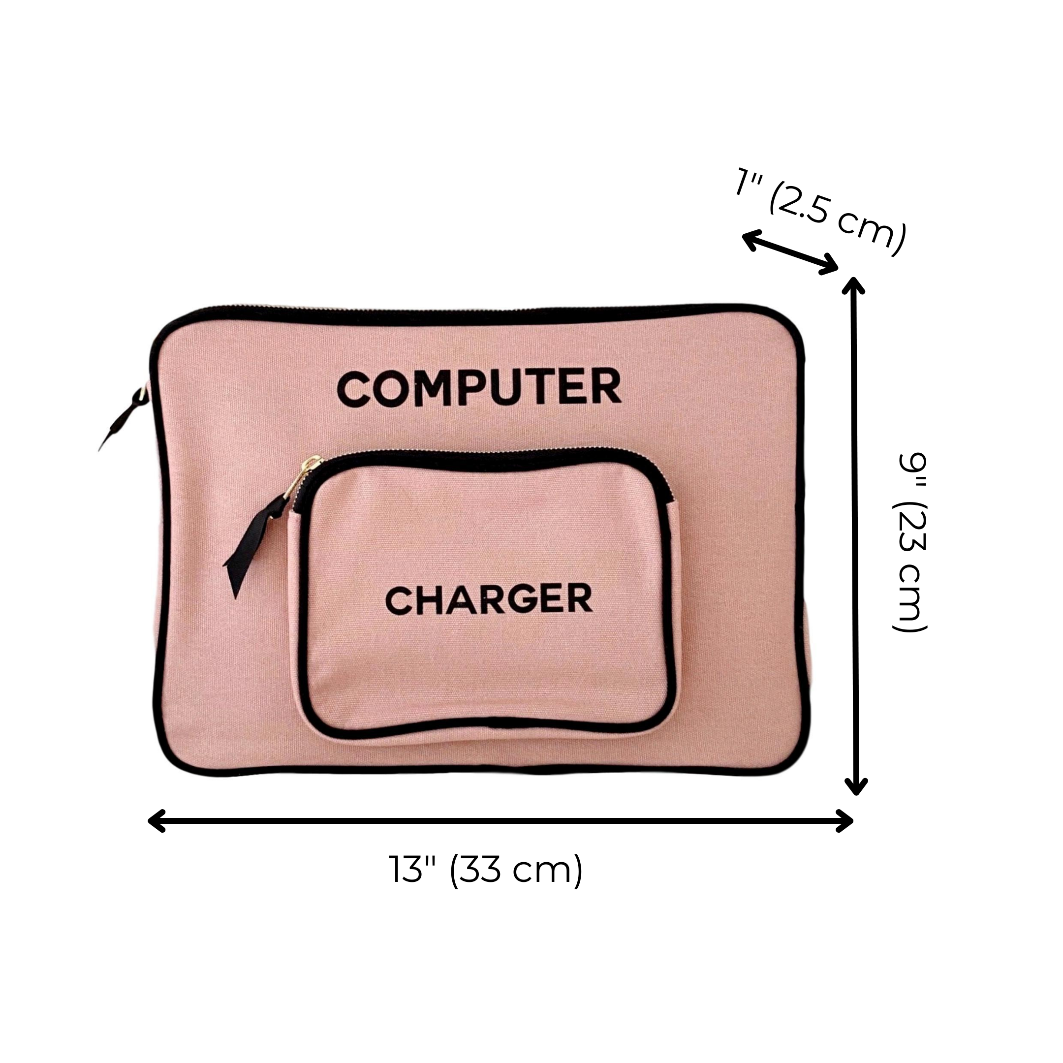 Laptop Case, Charger Pocket, 13" Pink/Blush | Bag-all