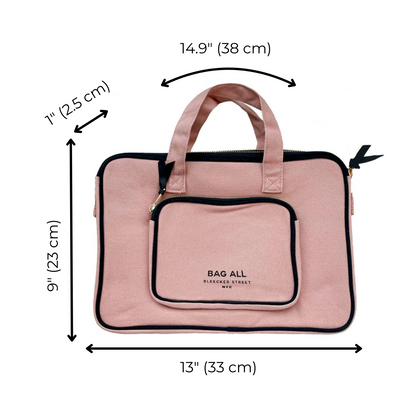 Laptop Case 13", Chain & Charger Pocket, Pink/Blush | Bag-all