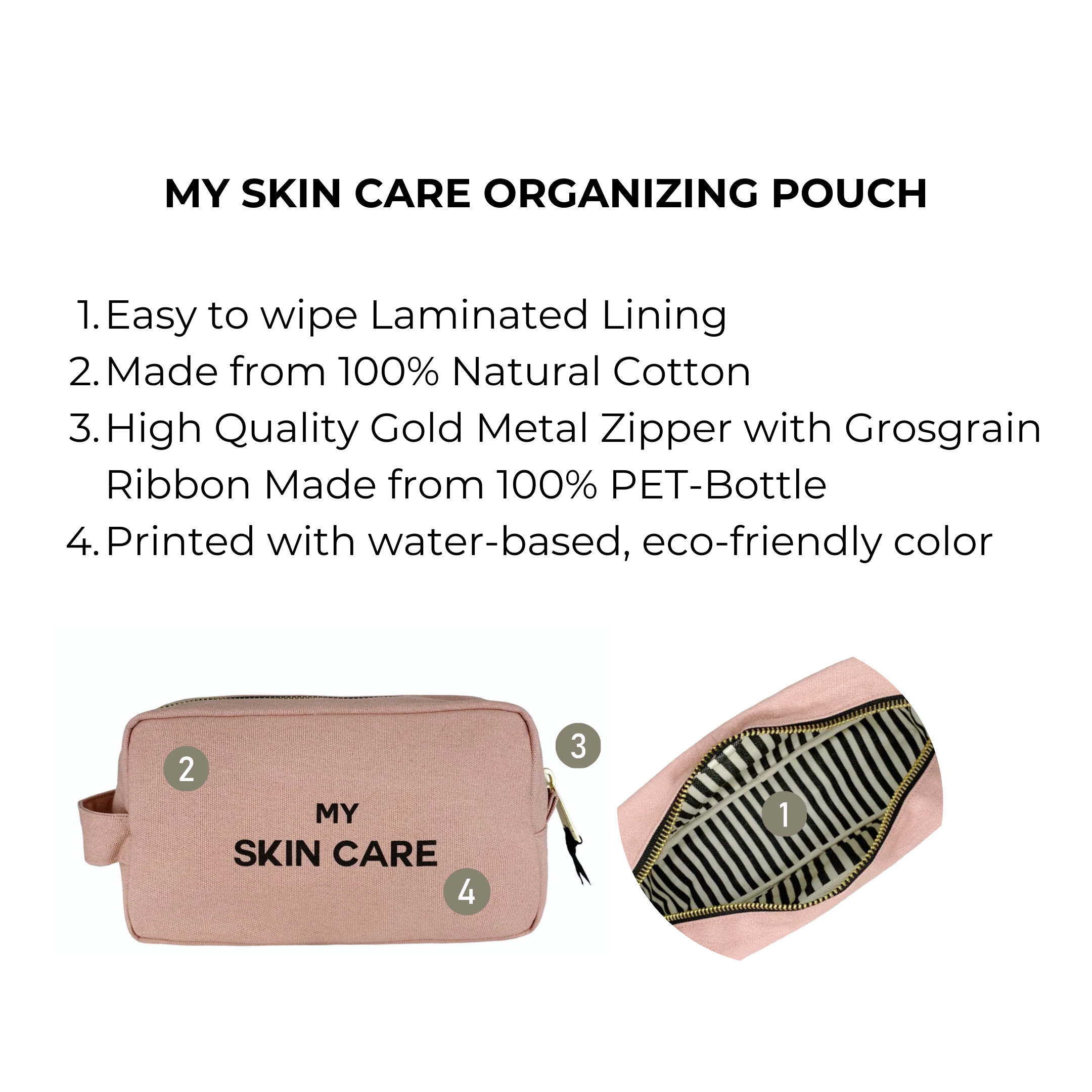 My Skin Care - Organizing Pouch, Pink/Blush | Bag-all