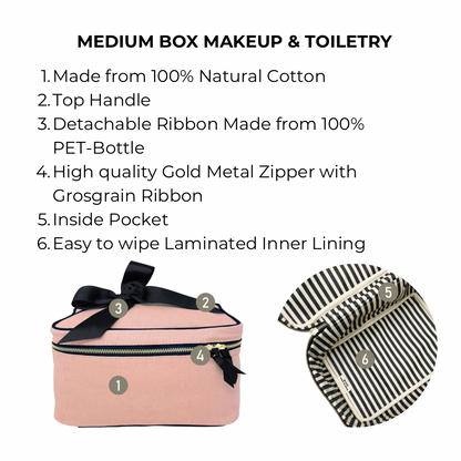 Medium Box Makeup & Toiletry, Pink/Blush | Bag-all