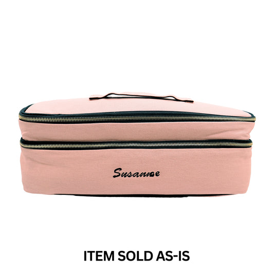 SALES BIN - Double Hair Styling Tools Travel Case – Pink/Blush