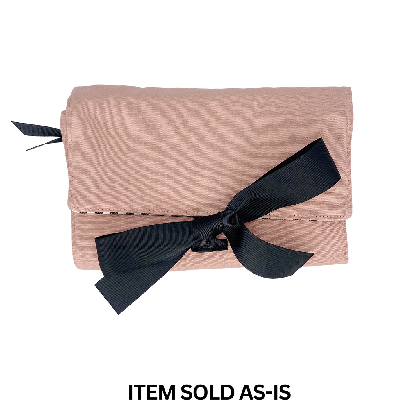 SALES BIN - Large Jewelry Roll, Travel Pouch, Pink/Blush