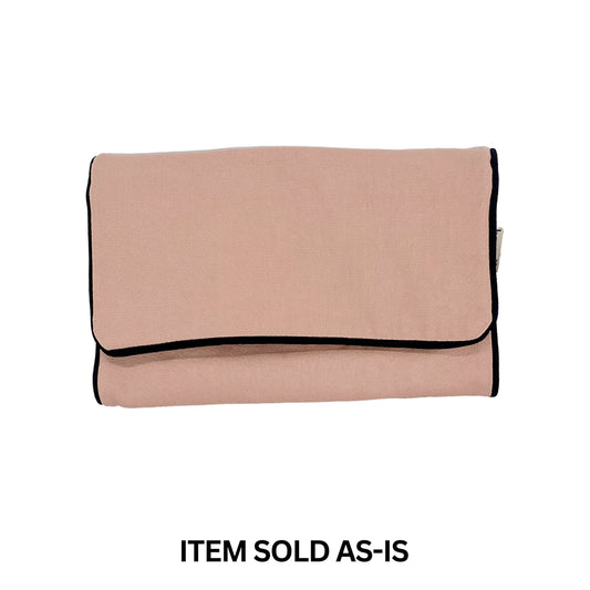 SALES BIN - Large Jewelry Roll, Travel Pouch, Pink/Blush