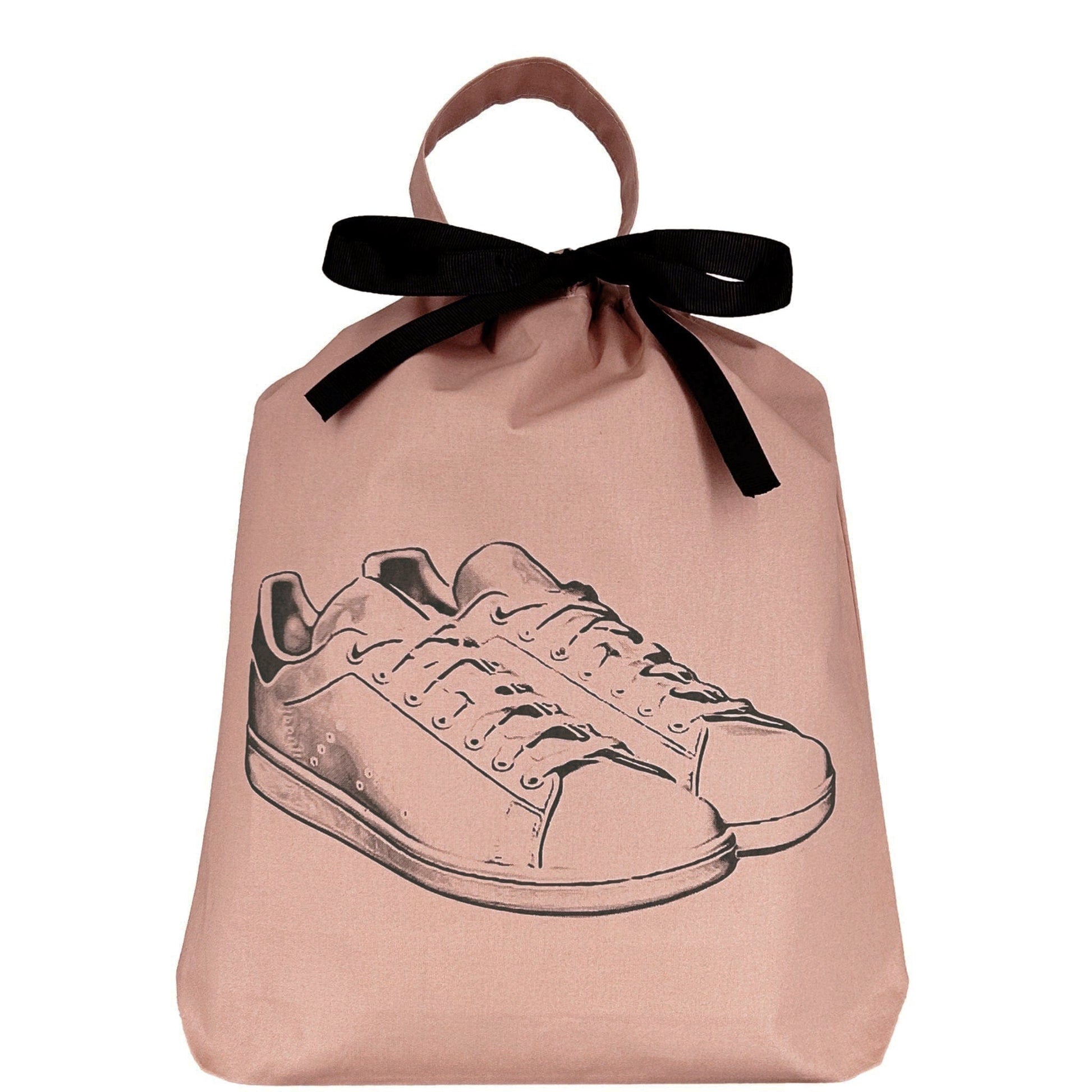 Tennis Sneaker Shoe Bag, Pink with Gray Print | Bag-all