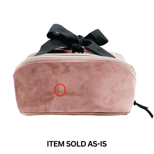 SALES BIN - Organizing Makeup Bag, Expandable – Eco Velvet – Pink
