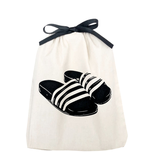 Slides Sandal Shoe Bag, Cream | Bag-all