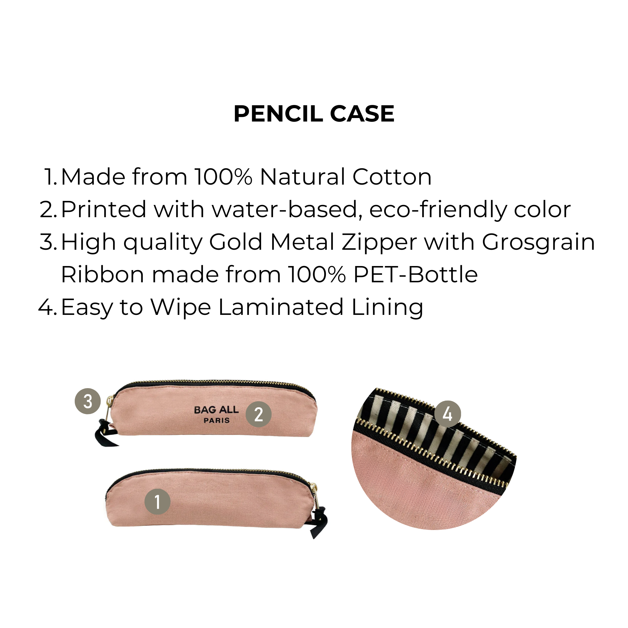 Pencil Case, Pink/Blush | Bag-all