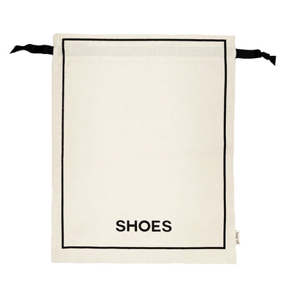 Couture Shoe Travel Bag, Cream with Small Print | Bag-all