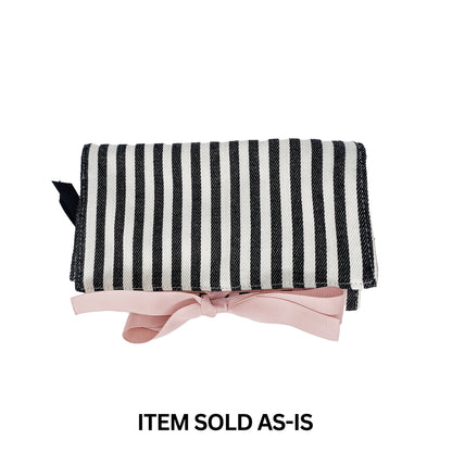 SALES BIN - Jewelry Roll, Travel Pouch, Striped