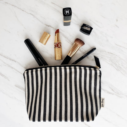 Pochette de Maquillage "Makeup Pouch", Rayé Doublure Enduite | Bag-all France