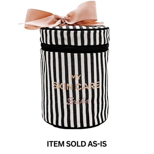SALES BIN - Skincare Case, Round w Handle – Striped