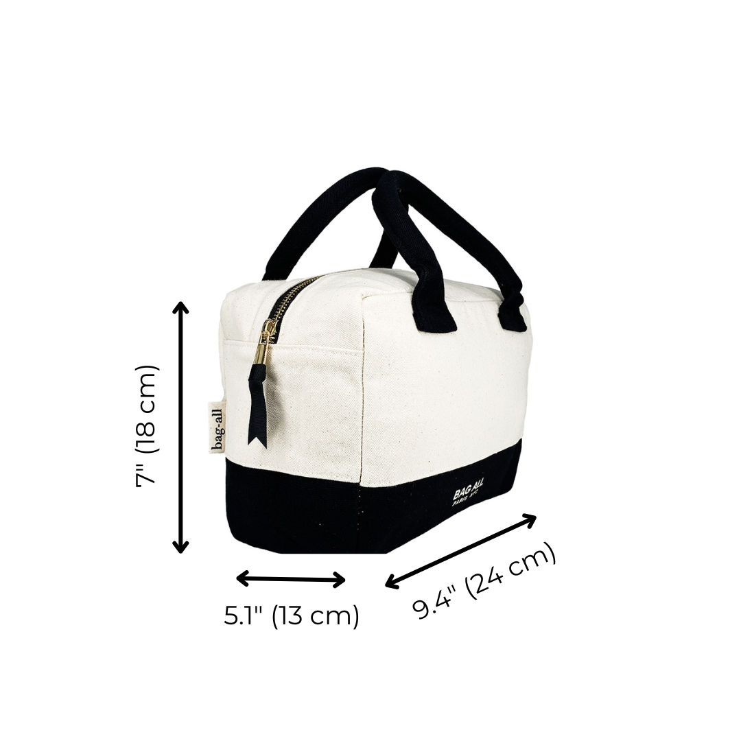 Stylish Monogram Lunch Box, Insulated, Cream | Bag-all