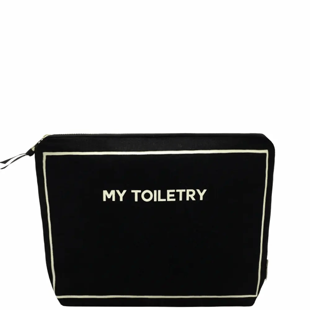 Pochette per cosmetici con fodera rivestita – Nero
