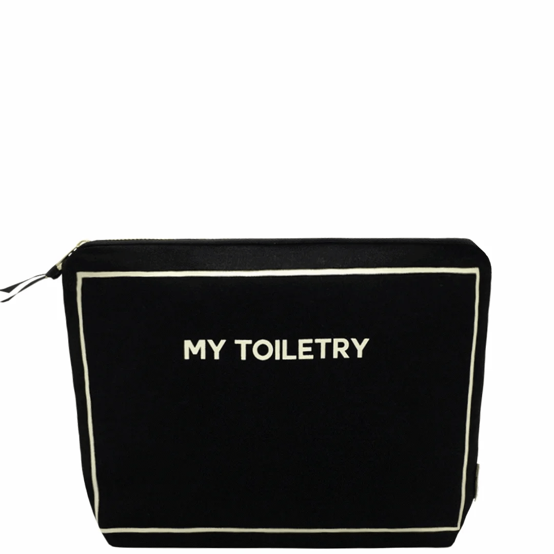 Bolsa para Artigos de Higiene com Forro Revestido – Preto