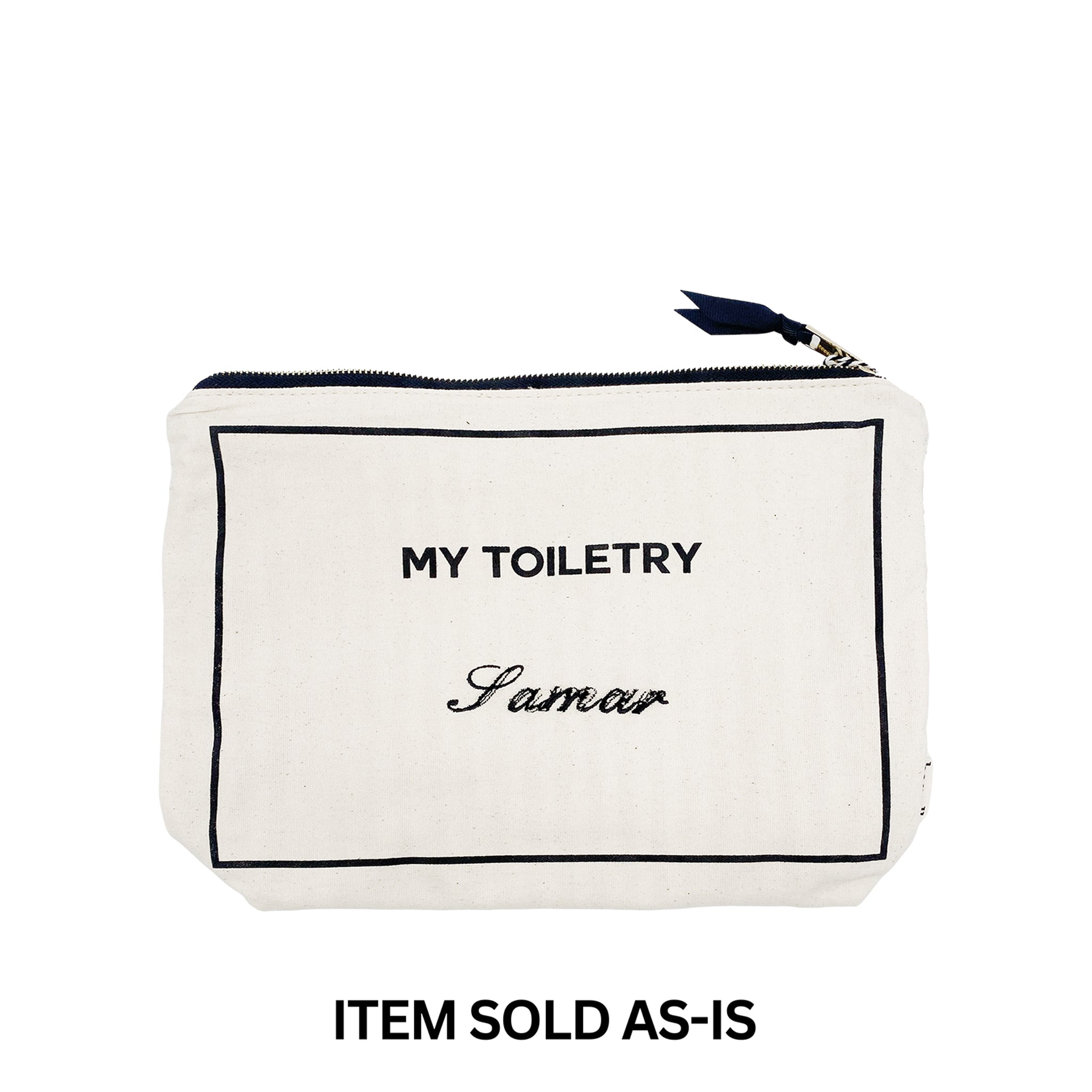 SALES BIN - Toiletry Pouch with Coated Lining, Cream