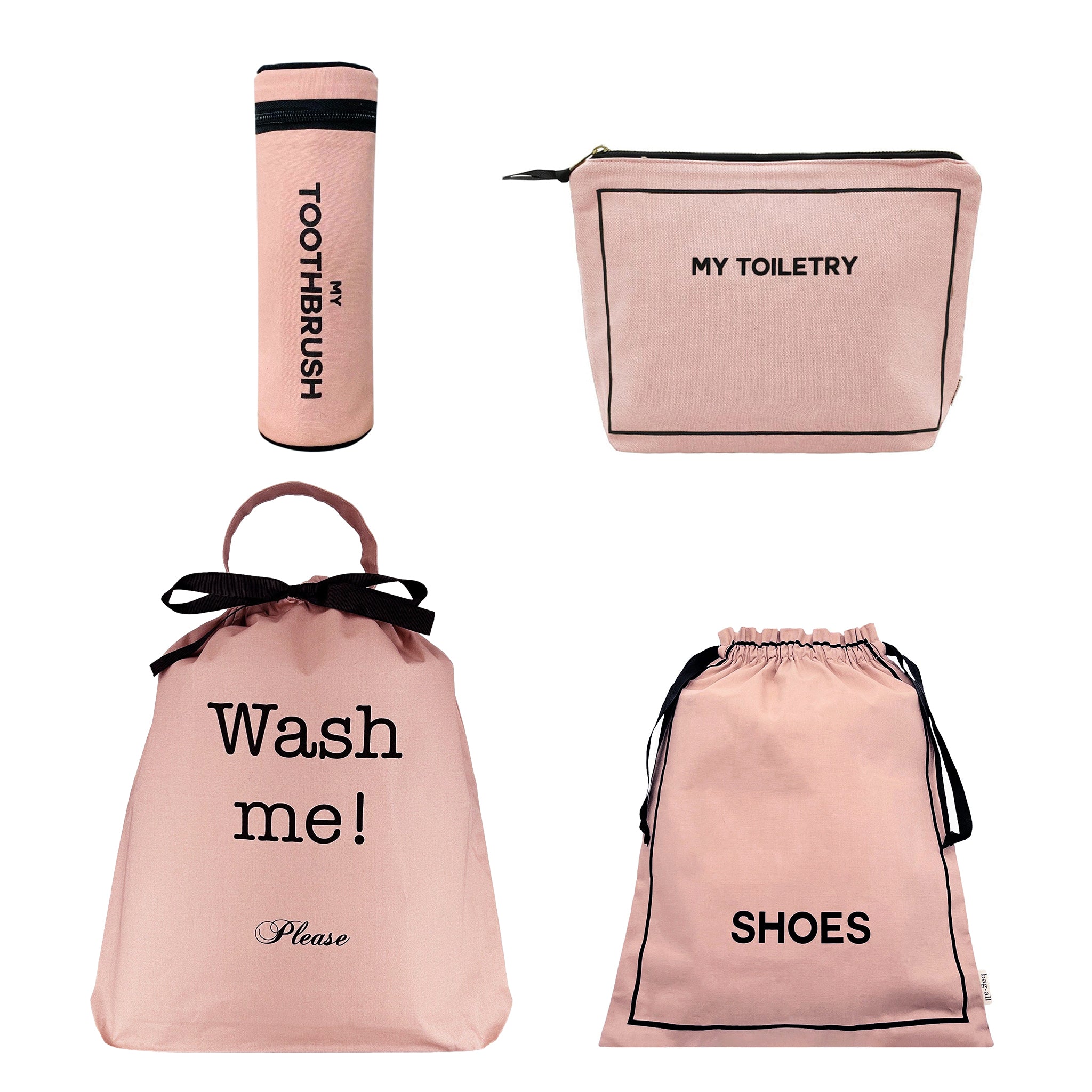 Toiletry Travel Gift Set Deal 4-Pack, Pink/Blush | Bag-all