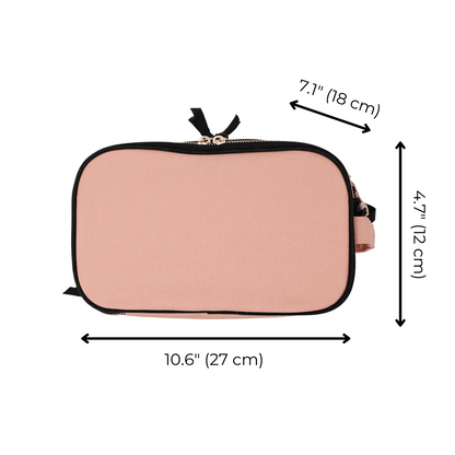 Organisateur triple pour beauté et articles de toilette – Rose/Blush
