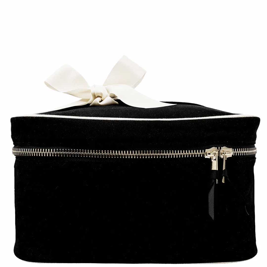 Estuche grande de belleza con organizador insertable «Vanity» – Negro