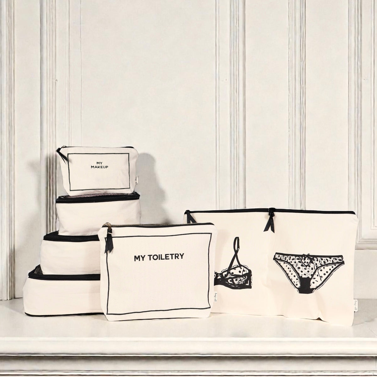 Weekend Essential Packing Set 4-Pack, Cream | Bag-all