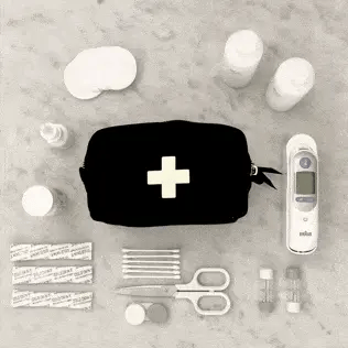 First Aid Organizing Pouch, Black | Bag-all