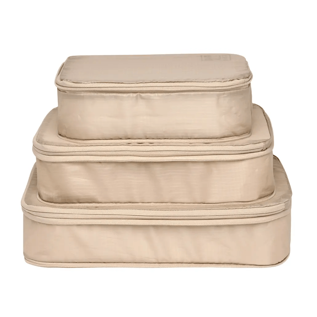 Compression Cubes Packing Bags Set 8 pack Taupe Bag all