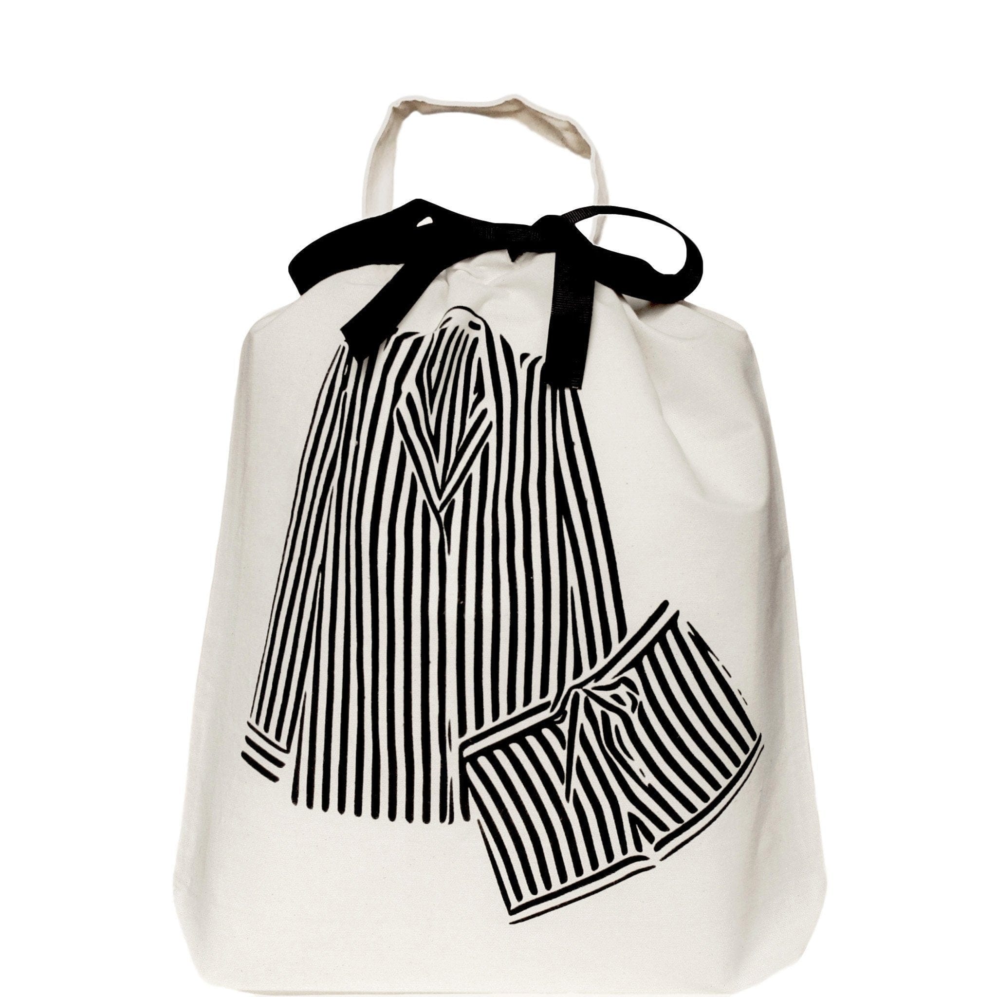 Borsa da viaggio per pigiama a Righe – Crema