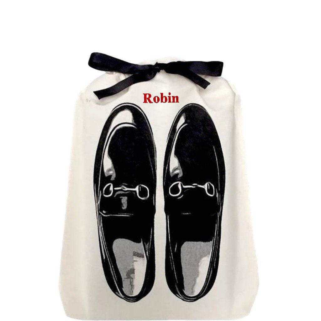 Bolsa para sapatos Loafers Mocassim, creme