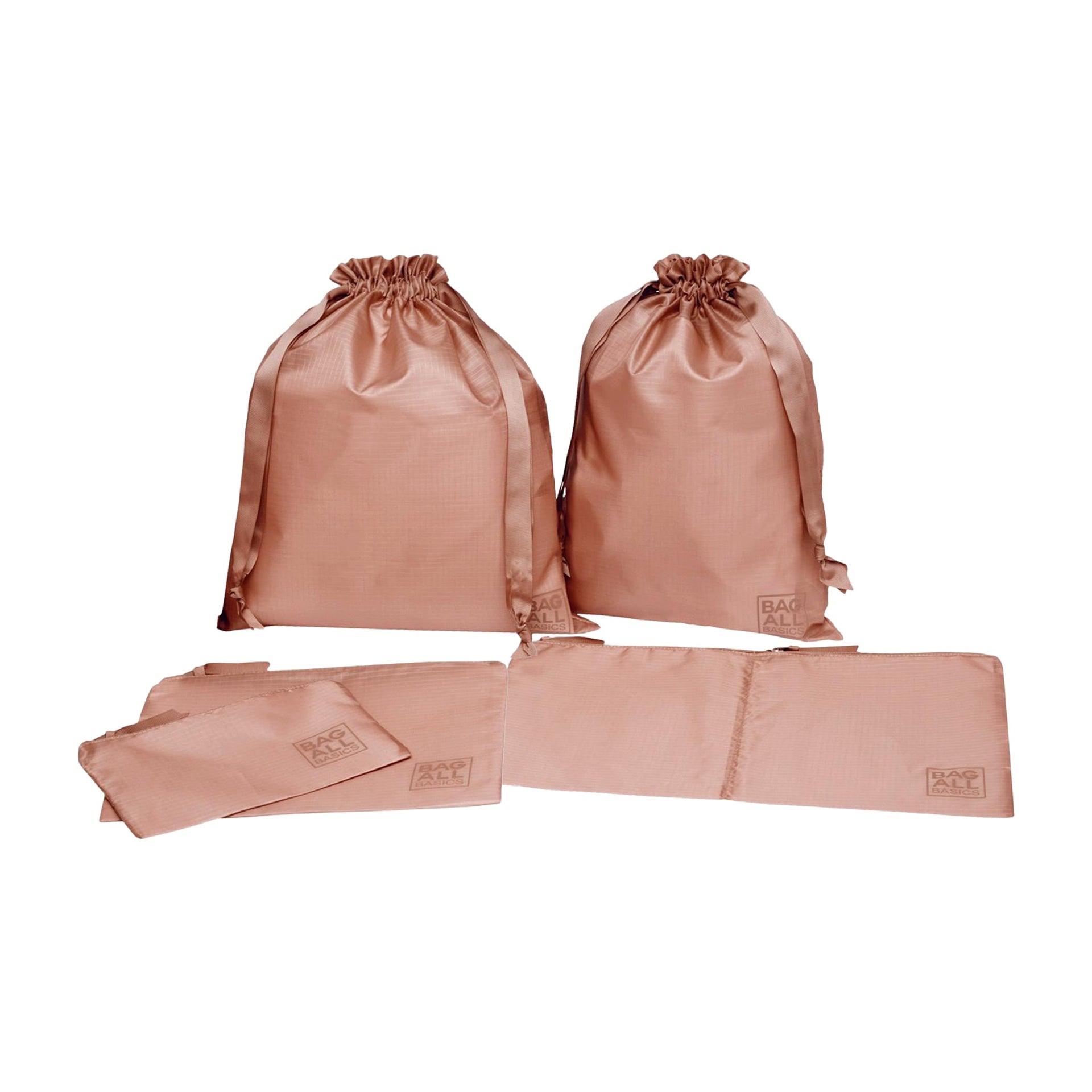Packing Bags Set – Recycled Nylon – 5 pcs – Pink/Blush