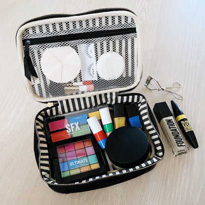 Trousse de Toilette Double face, Noire "Double Sided Toiletry Case"