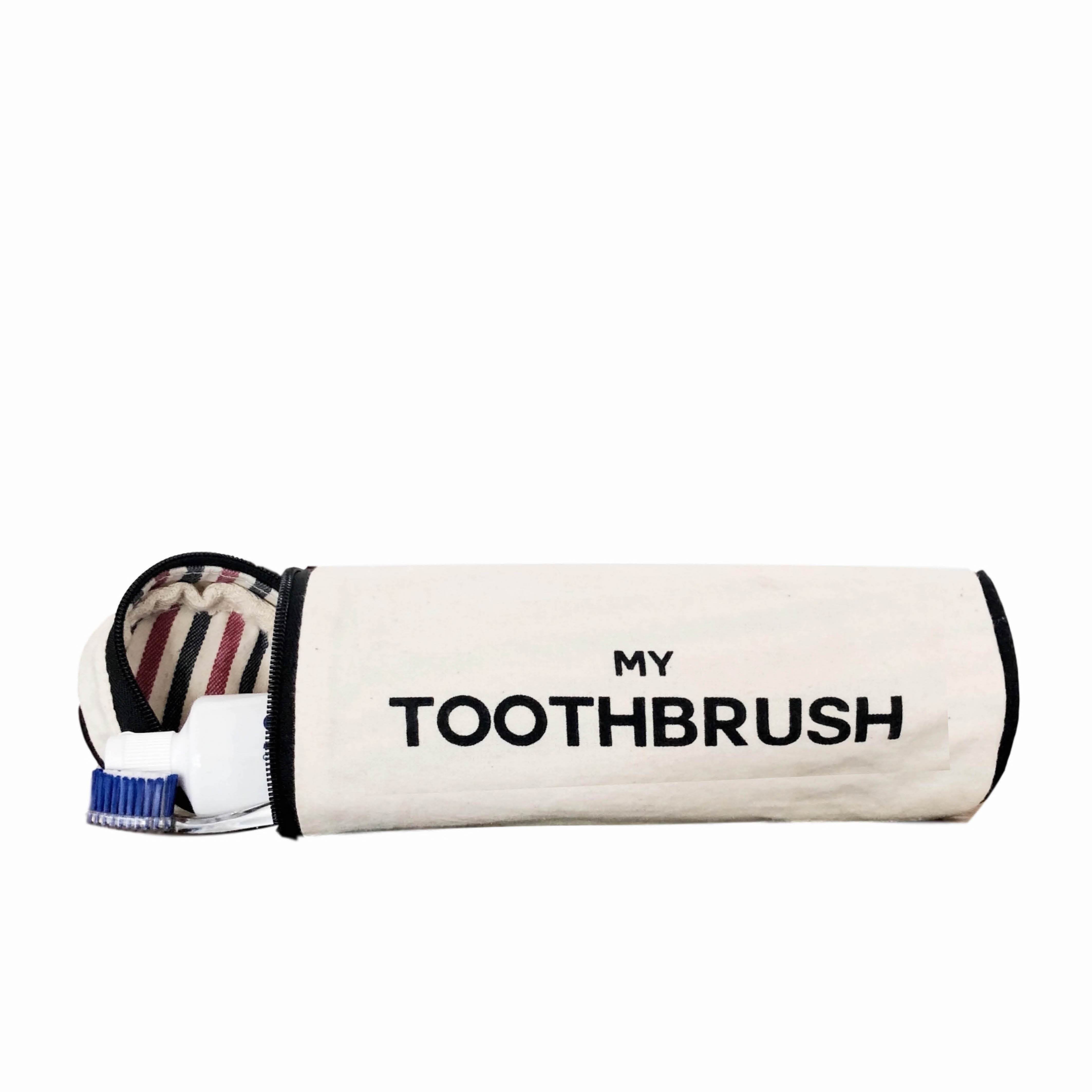 Toothbrush Travel Case, Cream