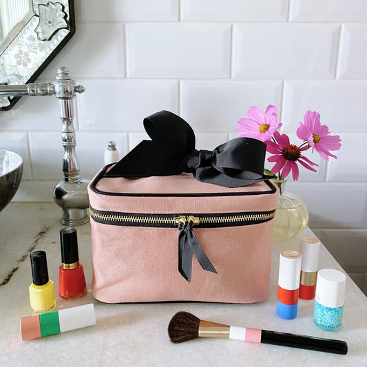 Trousse de maquillage en coton, My Makeup, Rose Poudré - Bag-all France