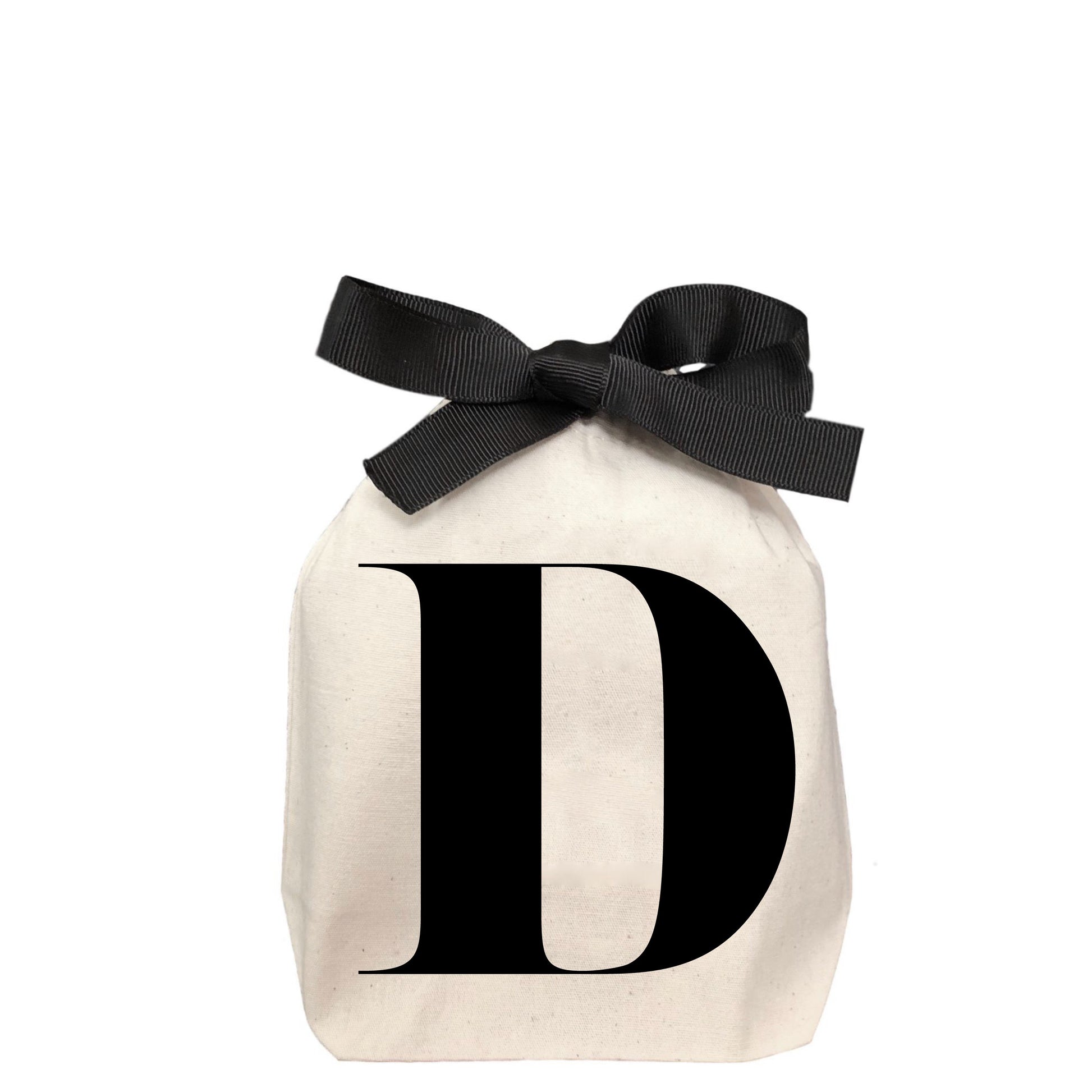 Letter bag in cotton with letter D - Bag-all